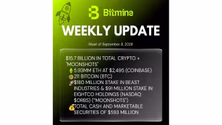 Bitmine's ETH Holdings Hit 5.93M Tokens, Total Assets Reach $15.7B