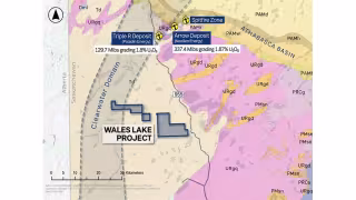 Blast Resources Maps 10km Tectonic Break at Wales Lake Uranium Project