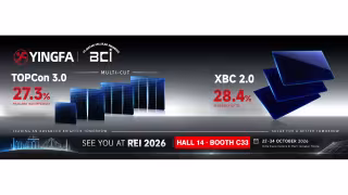 YINGFA Brings 28.4% XBC 2.0 and 27.3% TOPCon 3.0 Cells to REI 2026