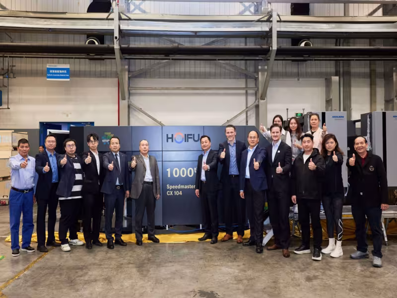 HEIDELBERG’s 1,000th Speedmaster CX 104 Powers Hoifu Group’s Push Into China’s Premium Packaging Segment