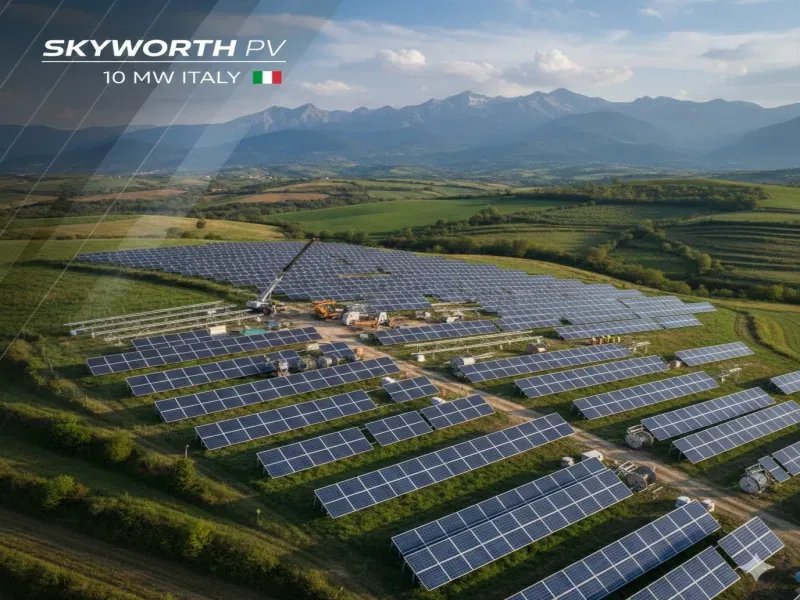 Skyworth PV Signs 10 MW Solar Deal in Italy as Its European Clean-Energy Push Speeds Up