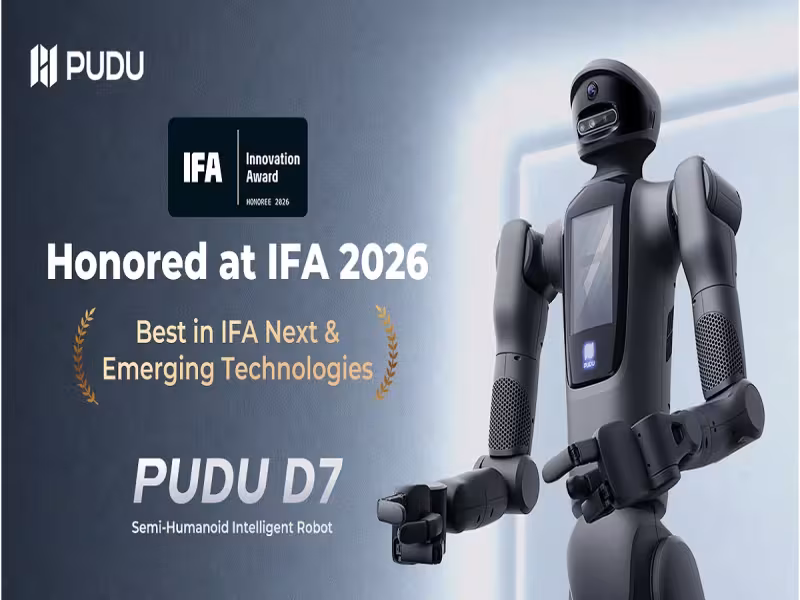 Pudu Robotics' D7 Semi-Humanoid Wins IFA Innovation Award, Debuts in Europe