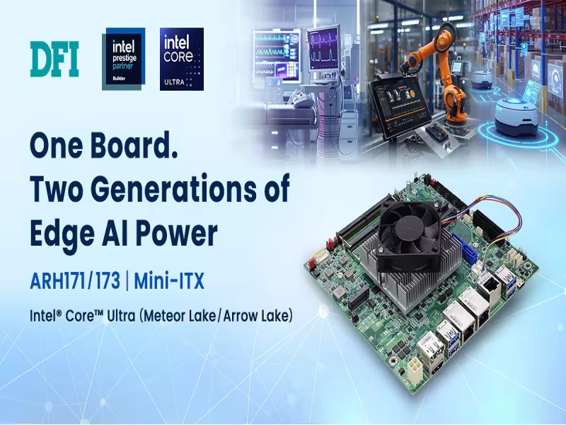 DFI Launches Dual-Generation Mini-ITX Board for Robotics AI