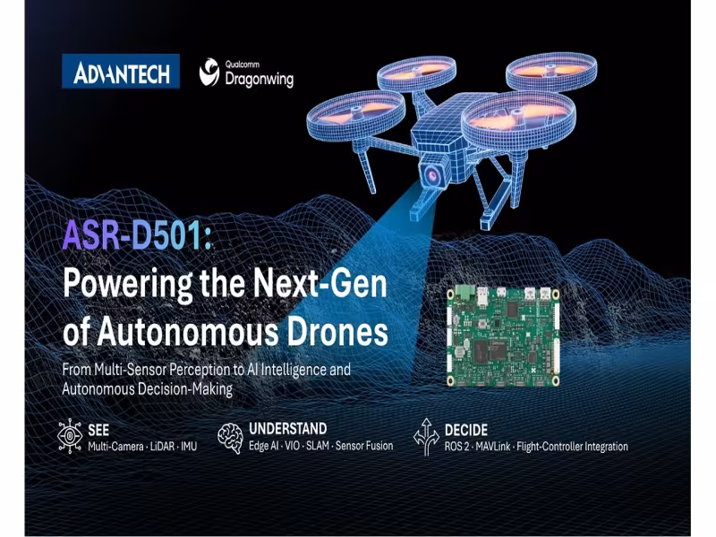 Advantech Unveils ASR-D501 AI Computer for Autonomous Drones