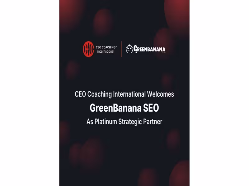 GreenBanana SEO Joins CEO Coaching International as Platinum Partner