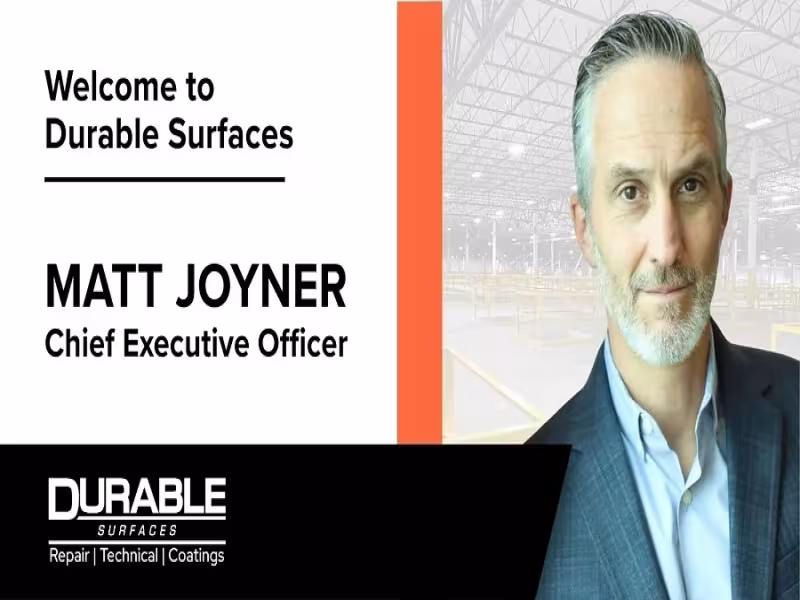Durable Surfaces Names Ex-Ghost Robotics Executive Matt Joyner as CEO