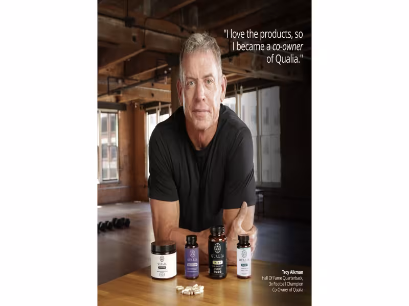 Troy Aikman Takes Ownership Stake in Qualia Life Sciences