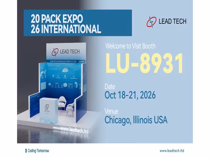 LEAD TECH Runs Live CIJ and UV Laser Coding Line at Pack Expo