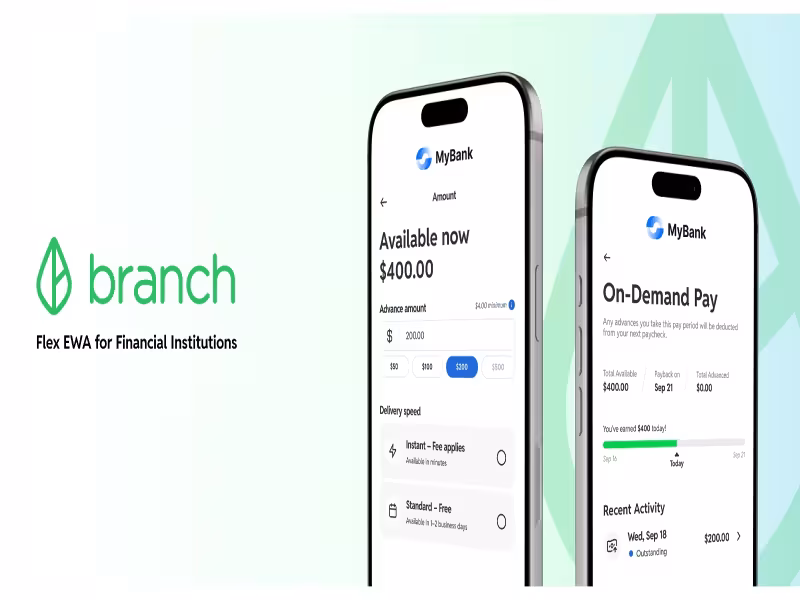 Branch Launches White-Label Earned Wage Access for Banks