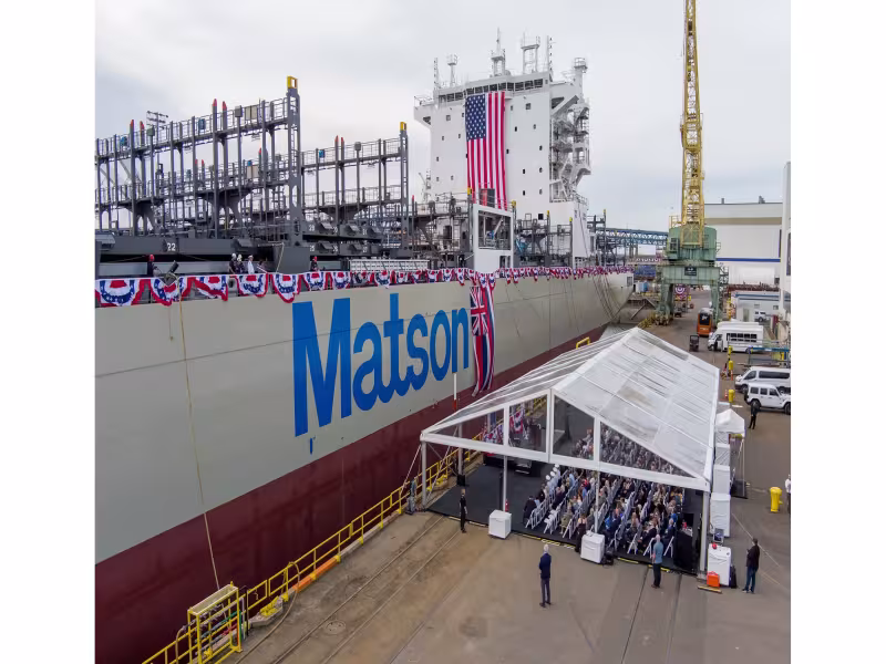 Matson Christens First of Three $1B Aloha Class Ships