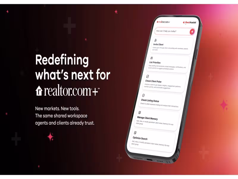 Realtor.com+ Launches RealAssist AI, Hits 192,000 Agents in 21 Markets