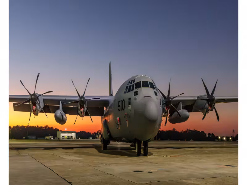 Lockheed Martin Delivers First C-130J-30 for Navy's E-130J TACAMO