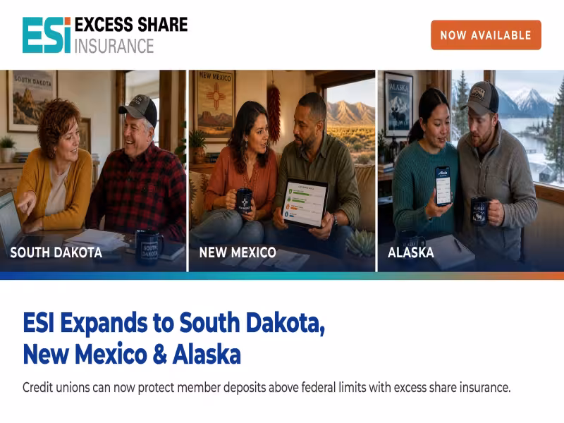 Excess Share Insurance Expands to South Dakota, Alaska, New Mexico